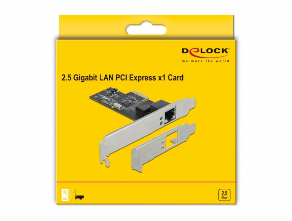 Imagine PCI Express la 1 x 2.5 Gigabit LAN, Delock 89564